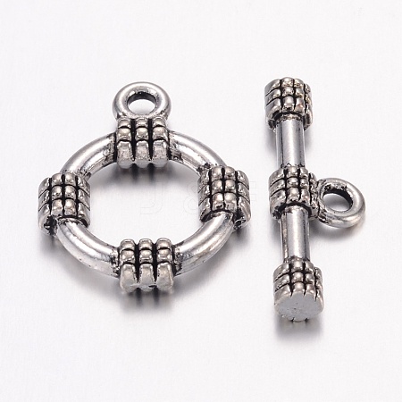 Tibetan Style Alloy Toggle Clasps X-LF0141Y-NF-1