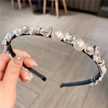 Plastic Imitation Pearl Hair Bands for Women Girl PW-WGB5188-03-1