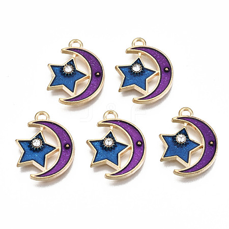 Alloy Enamel Pendants ENAM-S126-007-RS-1