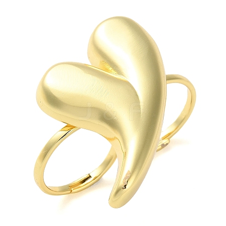Brass Open Cuff Rings RJEW-K266-03G-1