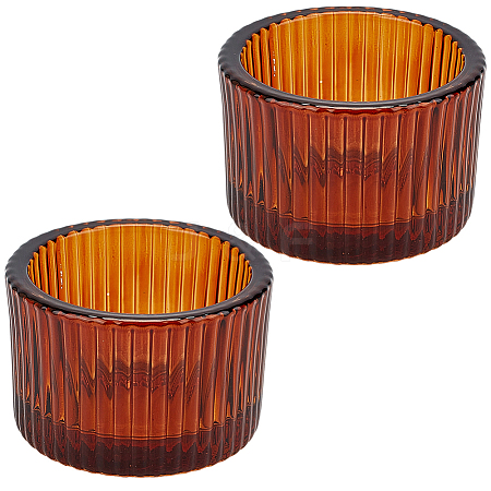 2Pcs Glass Candle Cups AJEW-SP0006-39C-1