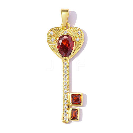 Brass Micro Pave Cubic Zirconia Pendants CU-OY002-05G-02-1