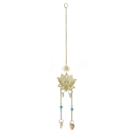 Brass Hanging Suncatchers HJEW-P018-A01-1