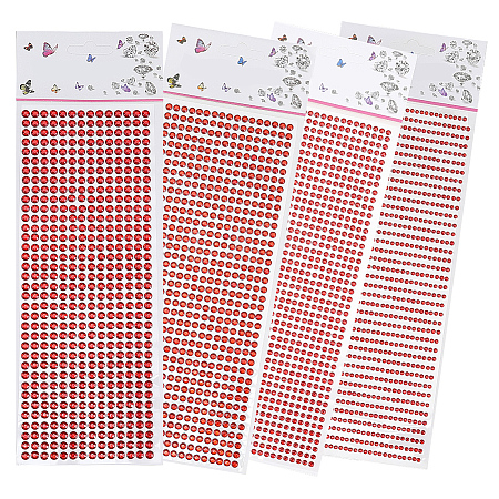 4 Sheets 4 Styles Acrylic Self Adhesive Stickers DIY-GF0014-71C-1