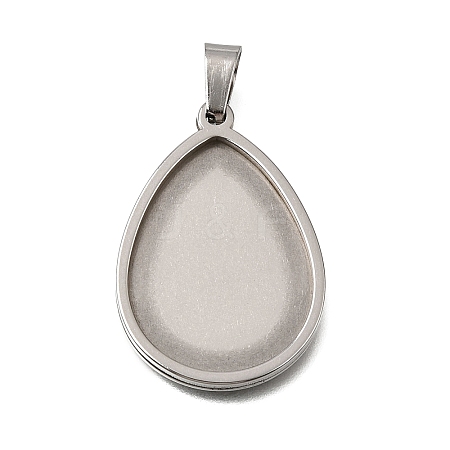 304 Stainless Steel Pendant Cabochons Settings SA-CBA8A58-01B-P-1