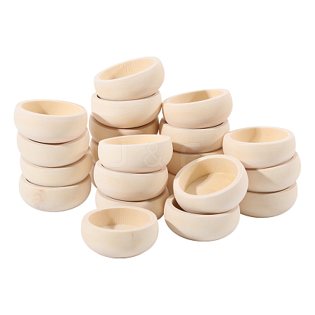 Wood Bowl LS-DJEW-WH0015-206-1