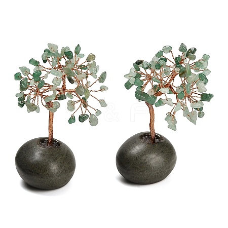 Natural Green Aventurine Chips Tree of Life Display Decorations GG-CBACC2B-01C-1