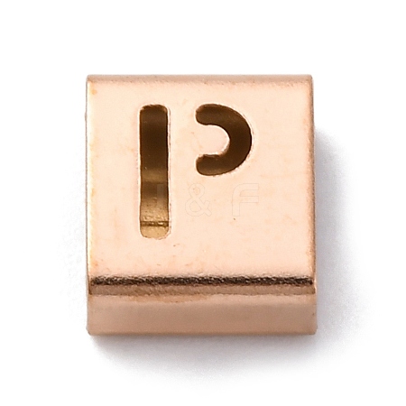 Ion Plating(IP) 304 Stainless Steel Square Slide Charms STAS-L132-24P-RG-1