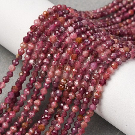 Natural Red Tourmaline Beads Strands X-G-A021-01D-01-1