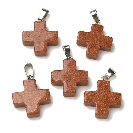 Synthetic Goldstone Pendants G-Z067-06P-07-1