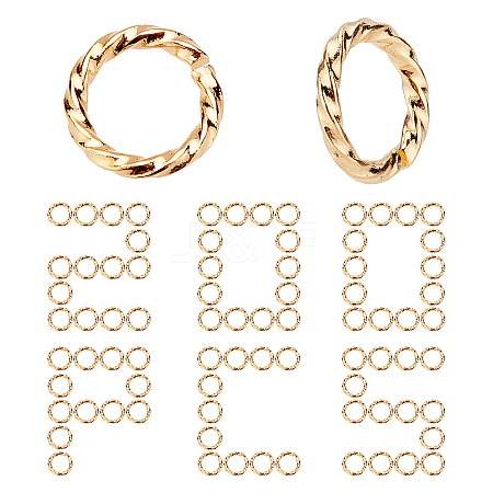 CREATCABIN 200Pcs Brass Open Jump Rings KK-CN0001-22-1