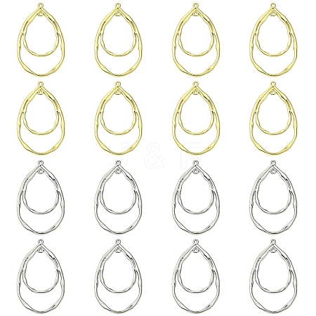 20Pcs 2 Colors Alloy Pendants Cadmium Free ENAM-YW0006-45-1