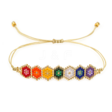 Bohemian Hexagon Eye Braided Bracelets HM9703-1