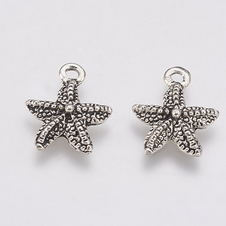 Tibetan Style Alloy Charms TIBE-T011-207AS-LF-1