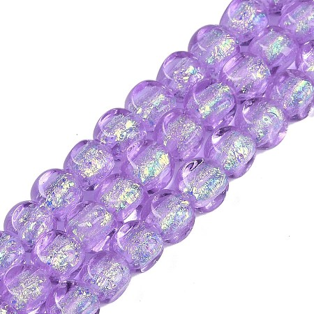 Handmade Foil Lampwork Beads Strands FOIL-K003-05A-1