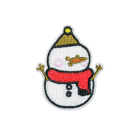 Christmas Theme Computerized Embroidery Cloth Self Adhesive Patches XMAS-PW0001-095J-1