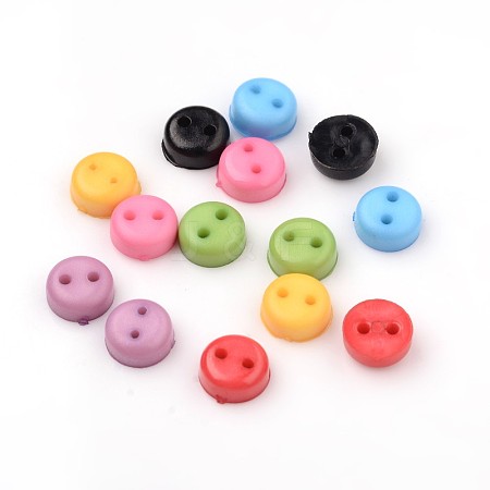2-Hole Flat Round Acrylic Buttons BUTT-E110-M-1