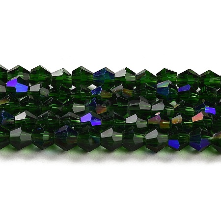 Transparent Electroplate Glass Beads Strands EGLA-A039-T2mm-L25-1