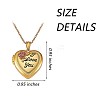 Heart with Rose Flower Picture Locket Pendant Necklace JN1036A-2