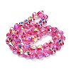 Electroplate Transparent Glass Beads Strands EGLA-B012-AB07-2