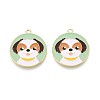 Eco-Friendly Alloy Enamel Pendants X-ENAM-Q437-057-NR-1