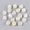 Transparent Spray Painted Glass Beads X1-EGLA-N018-4mm-10-2