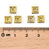 Brass Rhinestone Spacer Beads RB-A013-6x6-01G-4