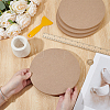 MDF Wood Round Boards TOOL-WH0059-076C-3