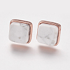 Natural Howlite Stud Earrings EJEW-F139-A07-3