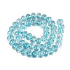 Crackle Transparent Glass Beads Strands GLAA-N074-02B-10-3