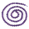 1 Strand Natural Amethyst Round Bead Strands G-TA0002-47-1