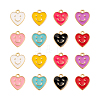 64Pcs 8 Colors Alloy Enamel Pendants ENAM-CJ0002-10-1