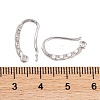 Rack Plating Brass Cubic Zirconia Earring Hooks KK-S374-05P-03-3
