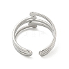 Non-Tarnish 304 Stainless Steel Open Cuff Rings RJEW-K245-89P-3