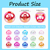 15 Colors Transparent Acrylic Beads MACR-PA0001-04B-2