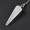 Natural Quartz Crystal Hexagonal Pointed Cone Dowsing Pendulum Pendants G-G983-05P-08-4