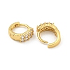 Rack Plating Brass Micro Pave Clear Cubic Zirconia Hoop Earring EJEW-C102-16G-2