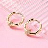 Round Brass Hoop Earrings EJEW-S249-08G-2