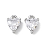 Brass Micro Pave Clear Cubic Zirconia Charms CU-CBA91C0-03P-1