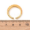 Brass Enamel Cuff Open Rings RJEW-P183-05G-M-6