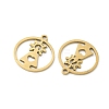 201 Stainless Steel Laser Cut Pendants STAS-P428-10G-03-2