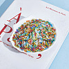 4000Pcs Transparent Colours Rainbow Glass Round Bugle Beads SEED-ME0001-24-3