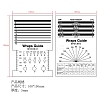 Rectangle Wooden Wooden Knitting Needle Gauge & Yarn Wrap Guide Board DIY-WH0033-85-3