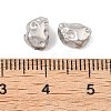 Hammered 304 Stainless Steel Beads STAS-B127-01P-06-3