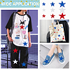1Box Star Computerized Embroidery Polyester Cloth Iron on/Sew on Patches AJEW-FG0004-97-5