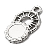 Sun 304 Stainless Steel Pendant Cabochon Setting STAS-P454-12P-2