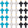 60Pcs 3 Colors Dyed Synthetic Turquoise Pendants FIND-BM0001-60B-1