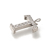 304 Stainless Steel Micro Pave Cubic Zirconia Pendants STAS-H228-06P-T-2