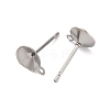 Anti-Tarnish 304 Stainless Steel Stud Earring Findings STAS-S151-01P-G-2