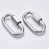 Tarnish Resistant 304 Stainless Steel Screw Carabiner Lock Charms LS-STAS-N087-25B-01-1